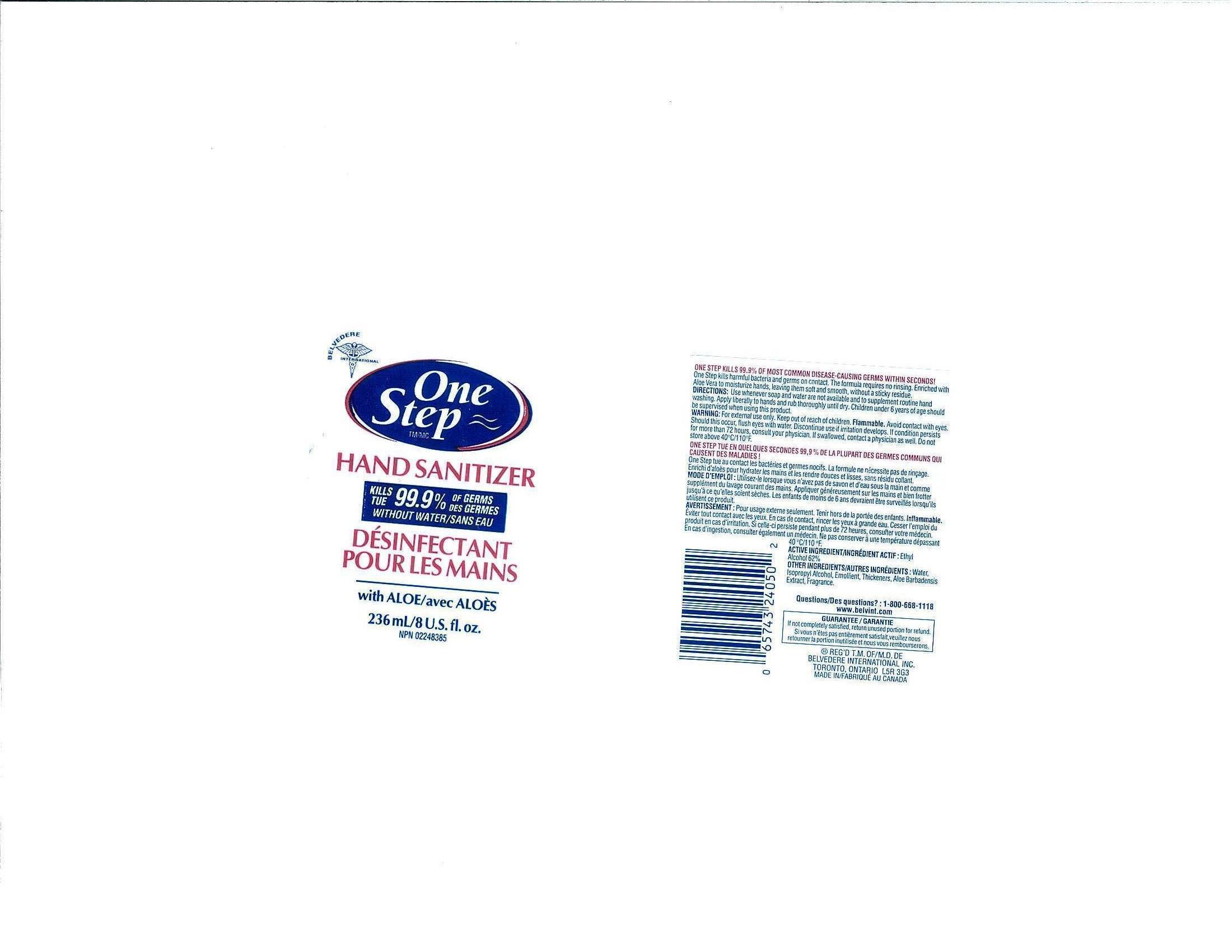 IMAGE OF FRONT AND BACK LABEL 236ML