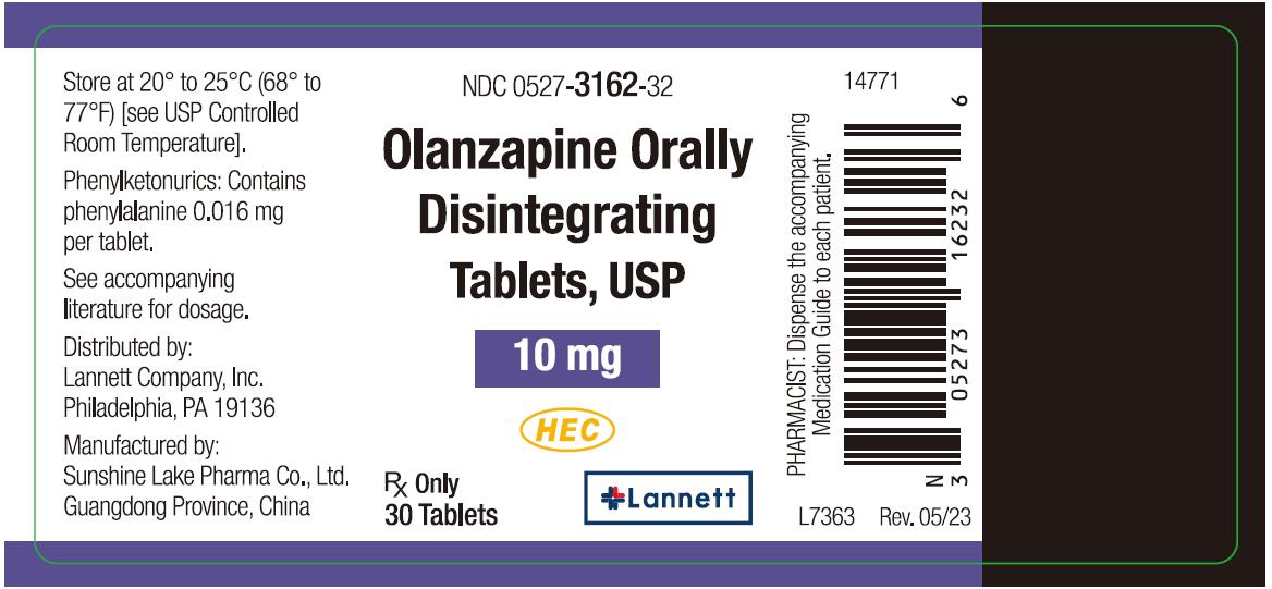 PACKAGE LABEL - Olanzapine orally disintegrating tablets 10 mg, 30 tablets