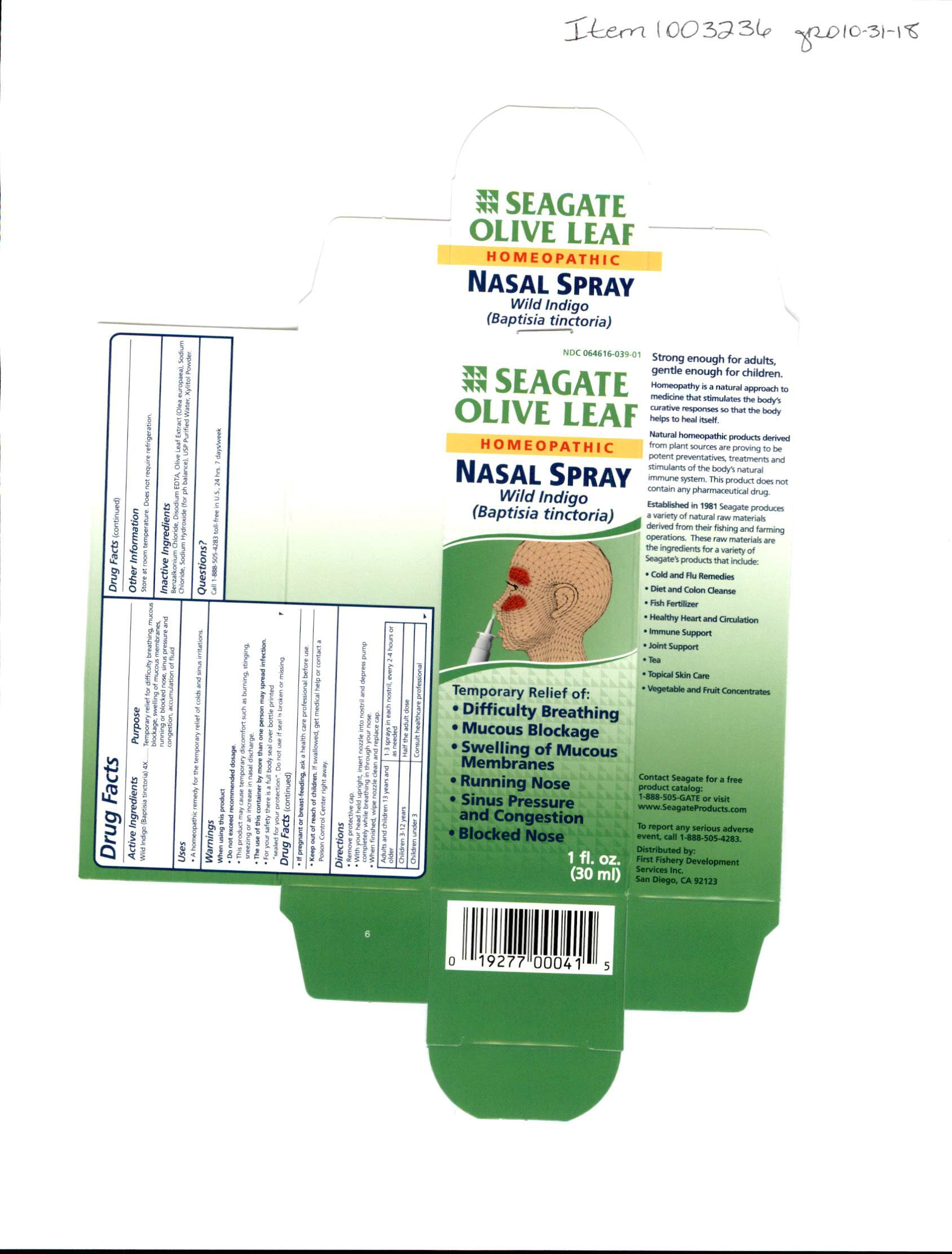 Olive Leaf Nasal Spray Carton