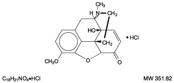 image of Oxycodone Hcl chemical structure