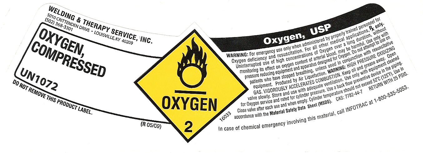 Image of Oxygen Compressed Label