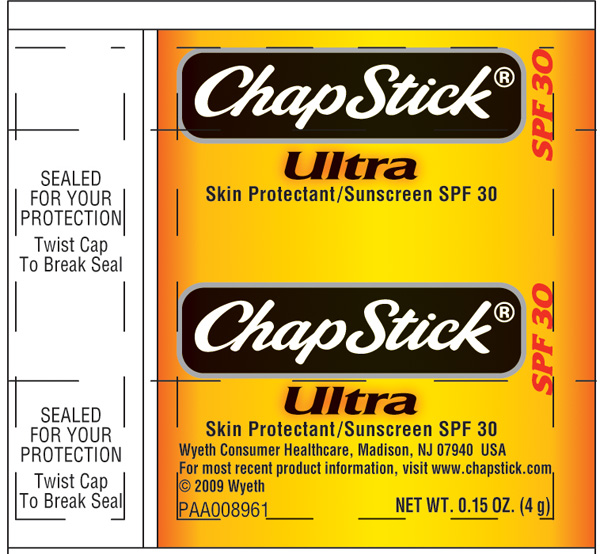 ChapStick Ultra 30 SPF30 Stick Packaging