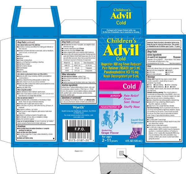 Children's Advil Cold packaging