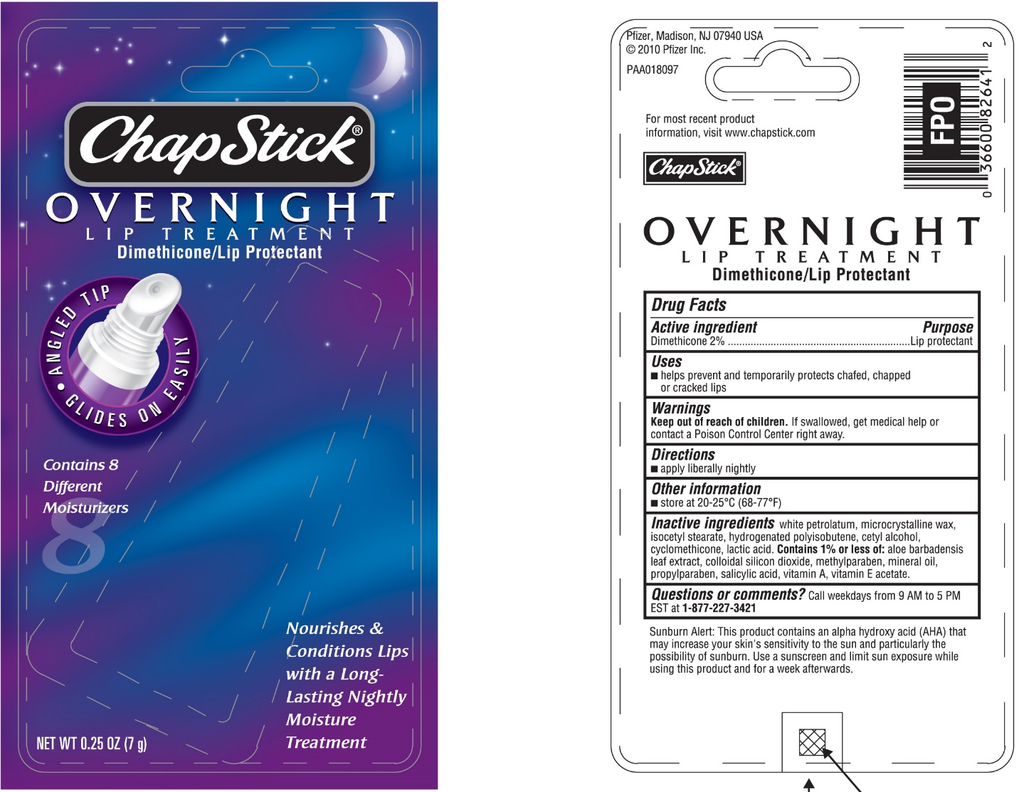 ChapStick Overnight Lip Treatment Packaging