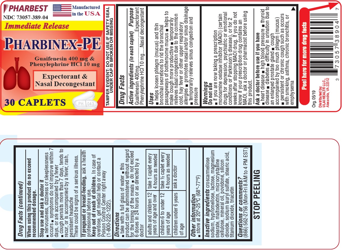 Pharbinex PE Caplet Product Label Image