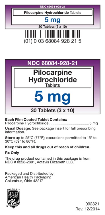 Pilocarpine HCl Tablets 5mg label
