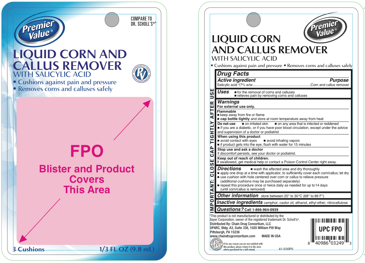 Premier Value Liquid Corn and Callus Remover Card