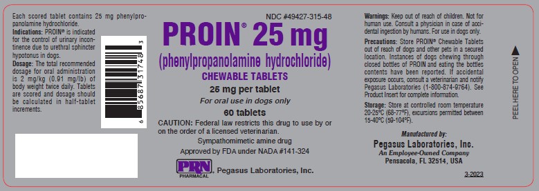 Proin 25 mg 60 count