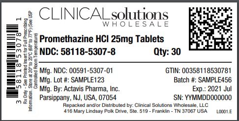 Promethazine 25mg Tablet 30 count blister card
