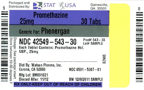 Promethazine 25 mg Label Image