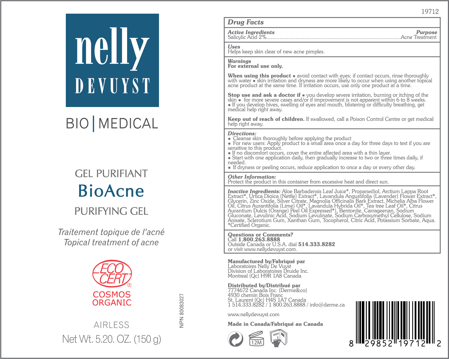 Nelly Devuyst Purifying Gel BioAcne 150g