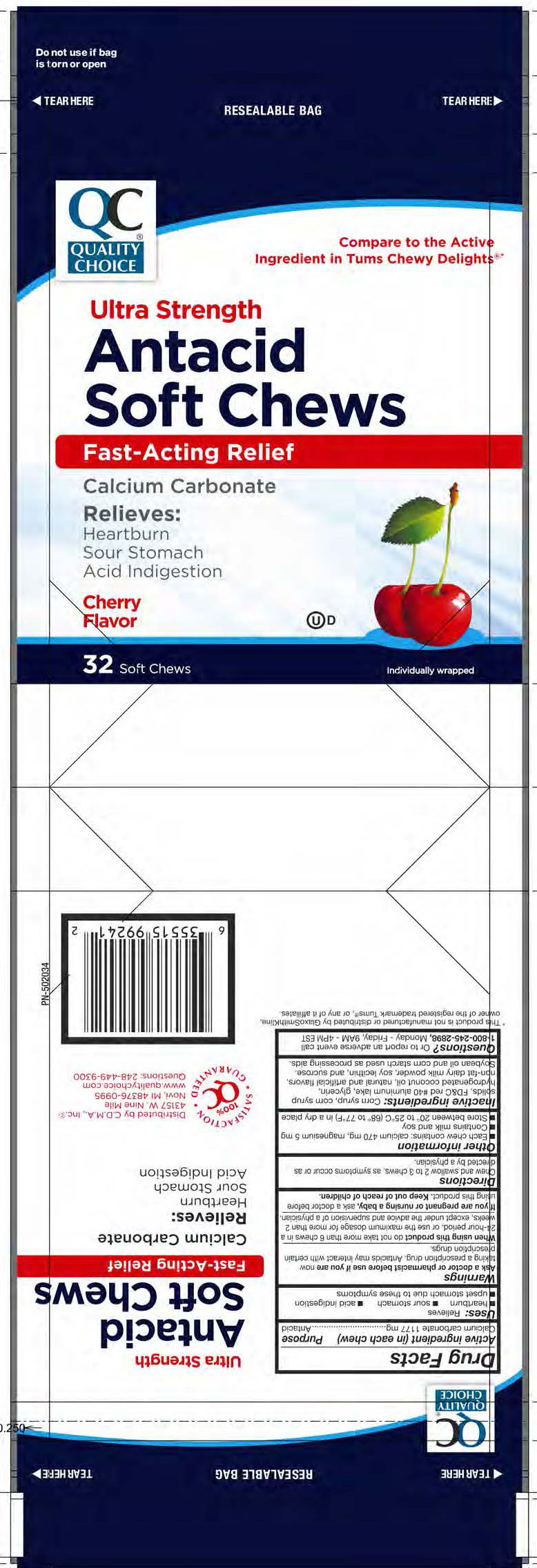 Quality Choice Cherry Antacid SC 32ct