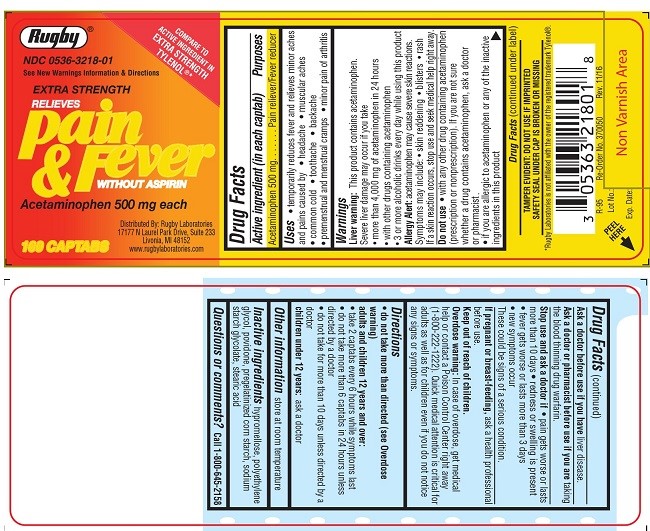 Rugby 3218 -  APAP 500 mg Caplets