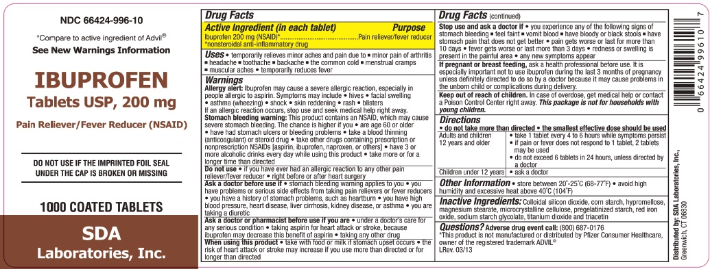 SDA Ibuprofen 200 mg Brown Tablet