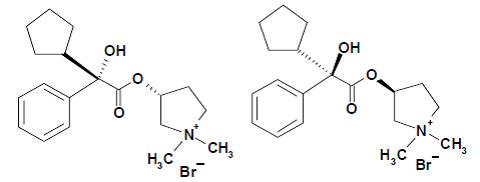 Structural formula for Glycopyrrolate