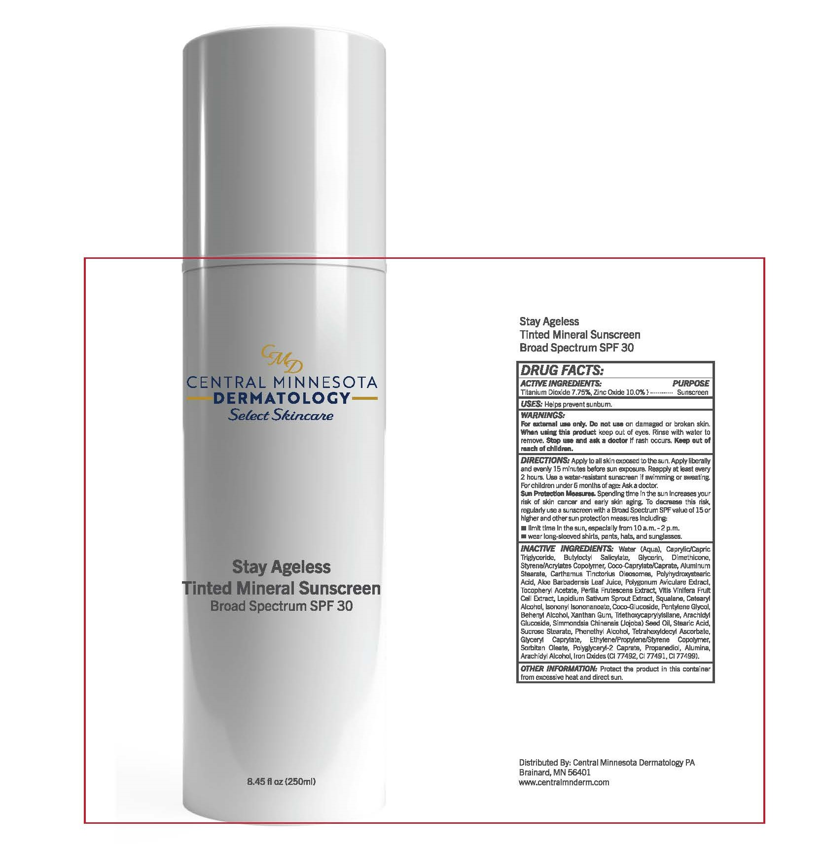Stay Ageless Tinted Mineral Sunscreen Broad Spectrum SPF30