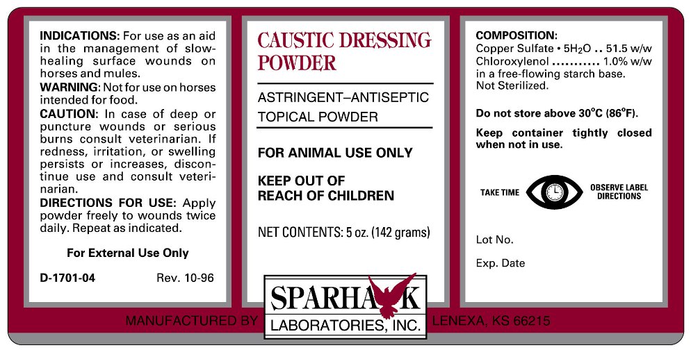 Caustic Dressing Label