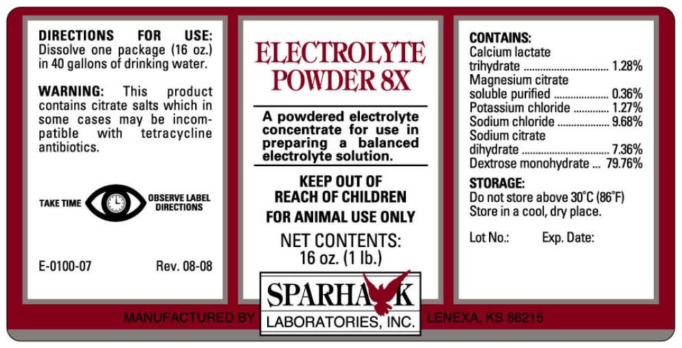 SLI Electrolyte Powder label