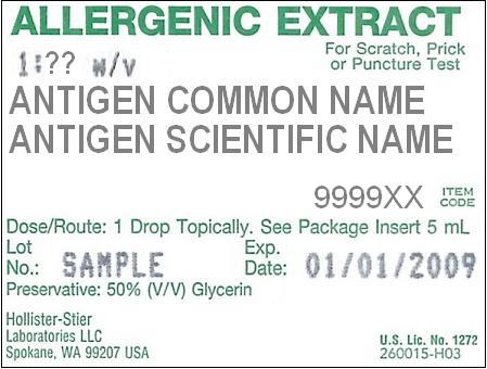 Example Vial Label