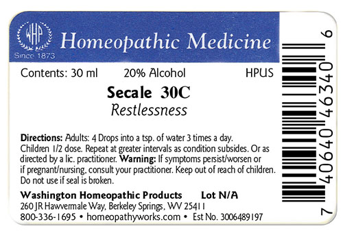 Secale label example