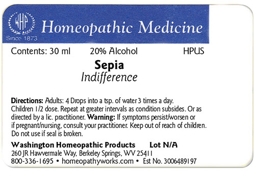 Sepia label example