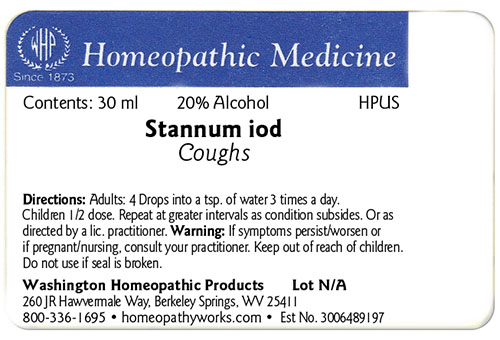 Stannum iod label example