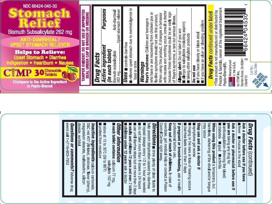 Stomach Relief label