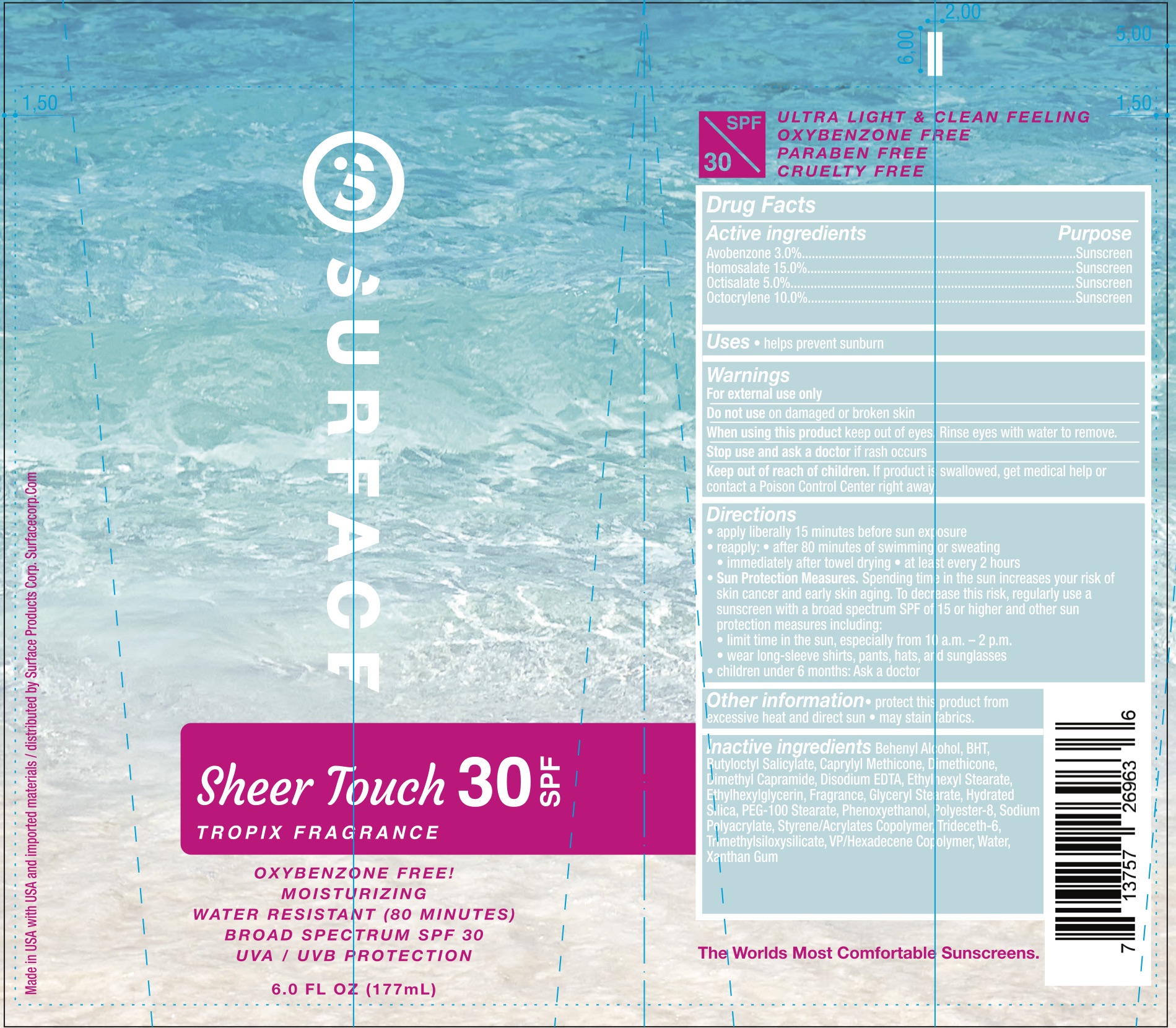 Surface Sun Sheer Touch SPF 30 Lotion
