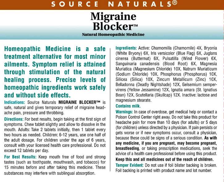 Migraine Blocker             Back