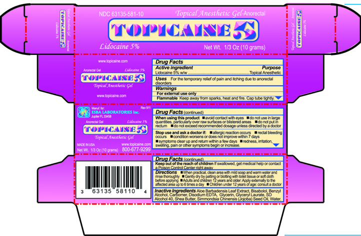 Outer carton of Topicaine 5% 10 g tubes