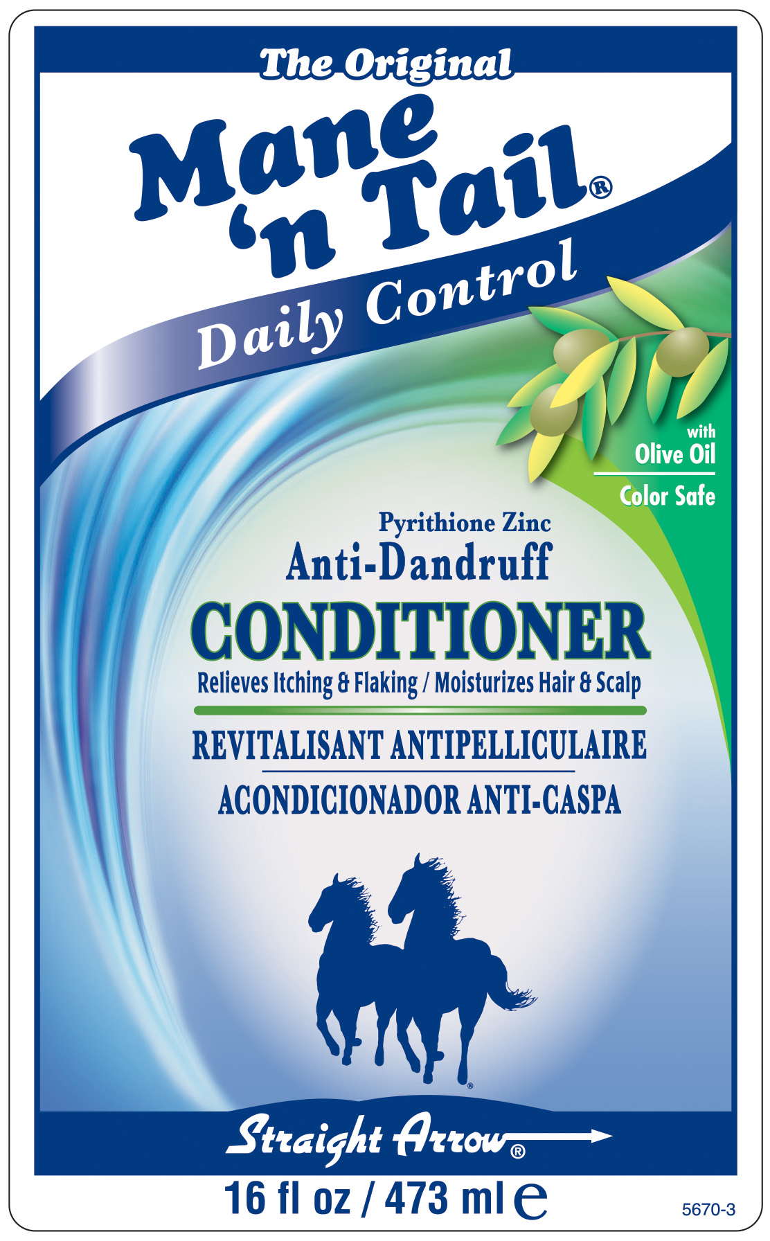 The Original Mane n Tail Daily Control Anti Dandruff Conditioner Front Label