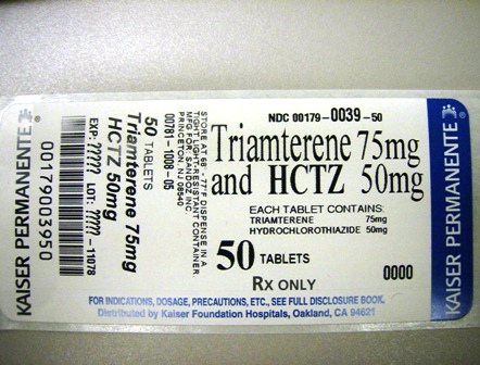 Triamterene hydrochlorothiazide - 50 Tablets Label