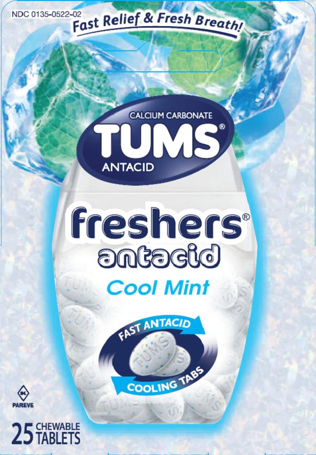 Tums Freshers Cool Mint 25 count carton