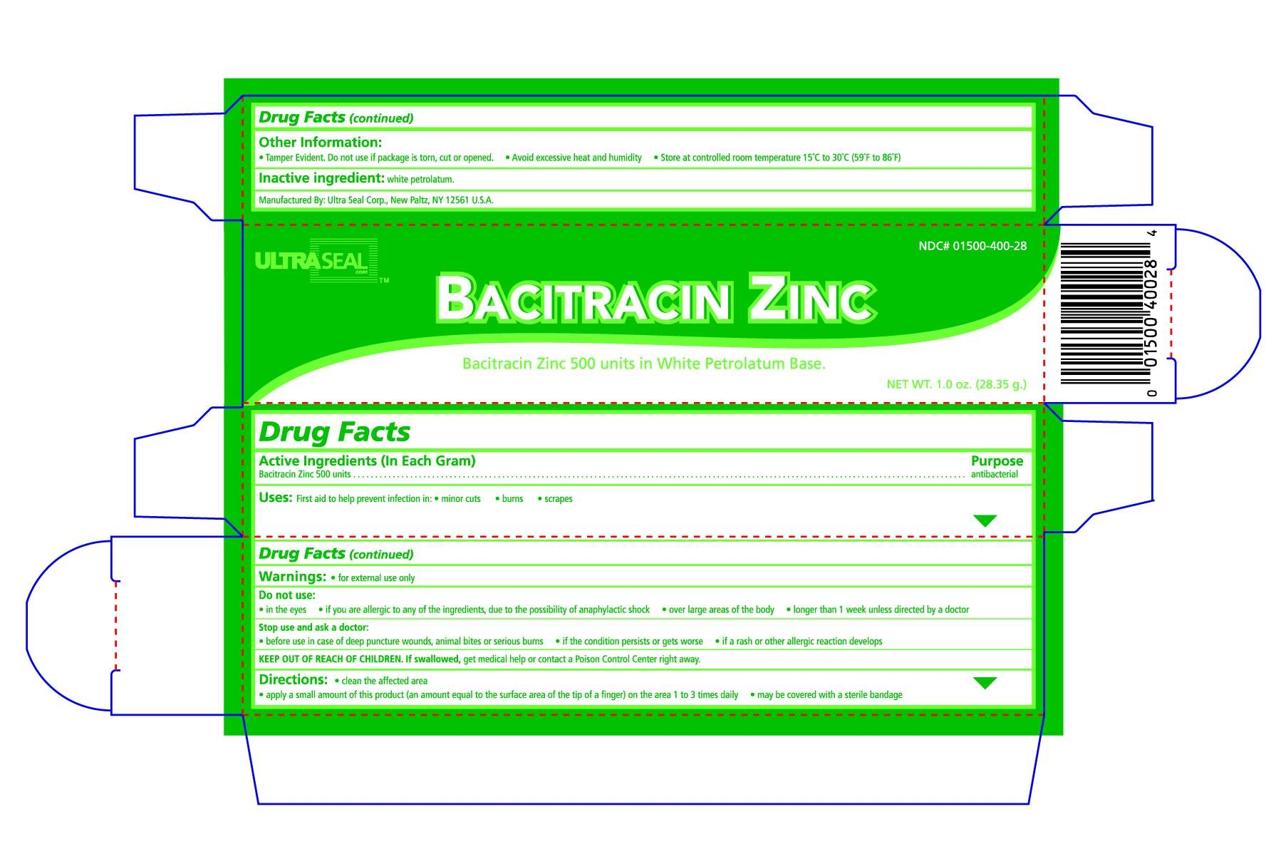 Bacitracin tube carton