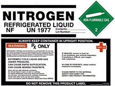 US Oxygenl iq  n2 Label