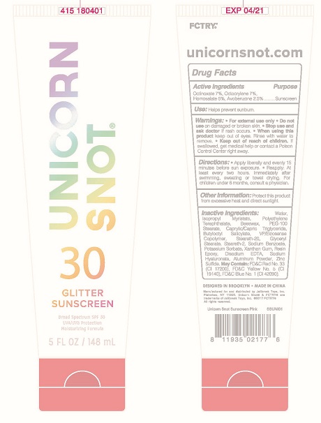 Unicorn Snot Sunscreen Pink