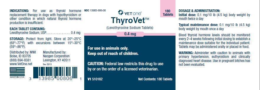 VETone ThyroVet 0.4 mg 180