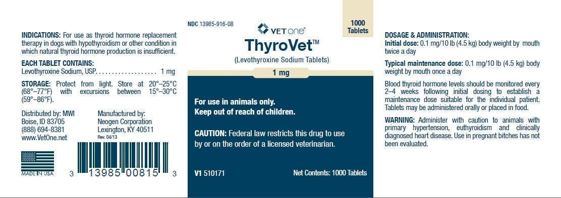 VETone ThyroVet 1.0 mg 1000