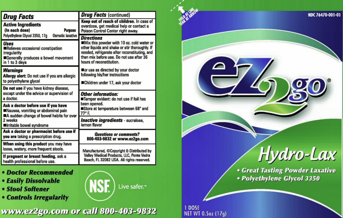 EZ2go Hydro-Lax label