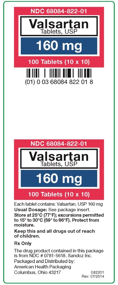 Valsartan Tablets, USP 160 mg Label