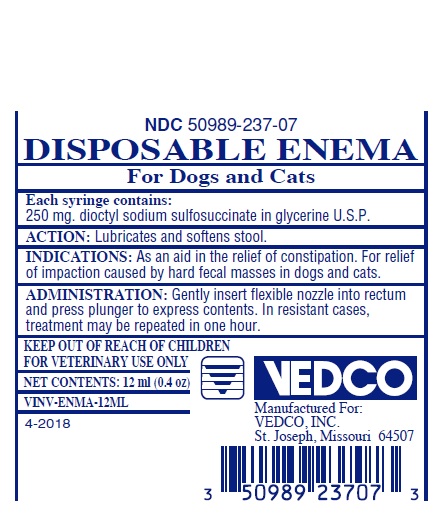 Vedco Disposable Enema Label 2018