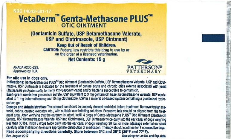 VetaDerm Genta Methasone Plus 15g tube Label