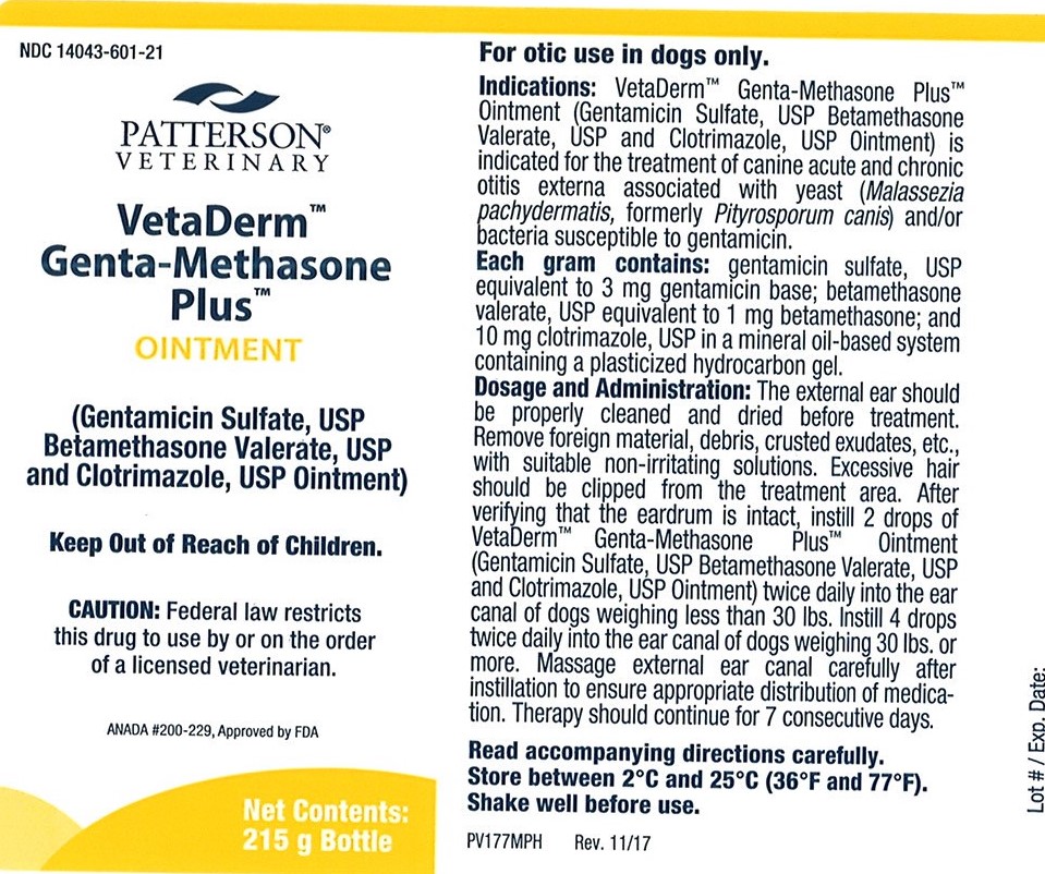 VetaDerm Genta Methasone Plus 215g Bottle Label