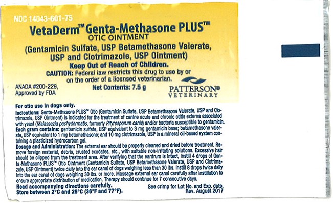 VetaDerm Genta Methasone Plus 7.5g tube Label