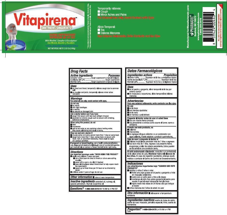 Vitapirena Label