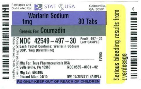 Warfarin Sod 1 mg Label Image