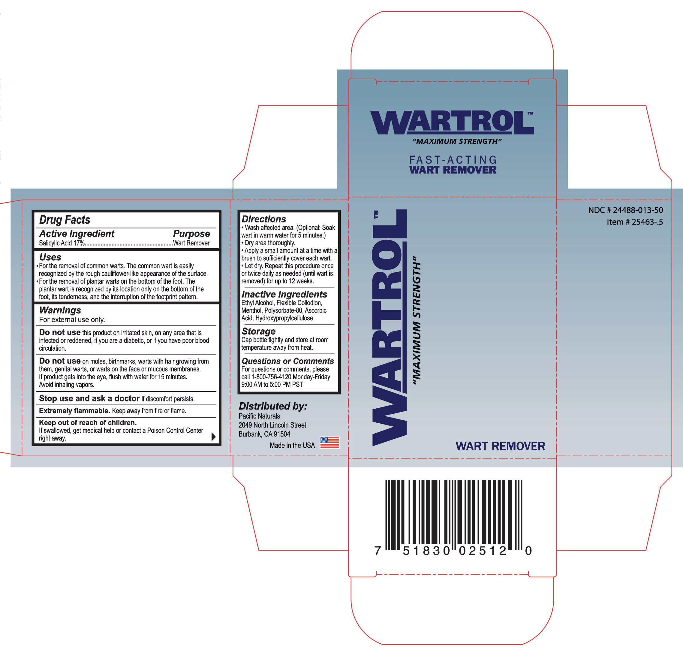 Wartrol.5oz label