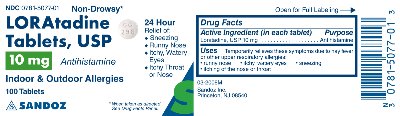 Loratadine 10 mg Label