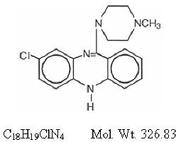 FazaClo (clozapine, USP) structure