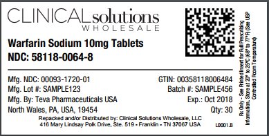 Warfarin 10mg tablet 30 count blister card